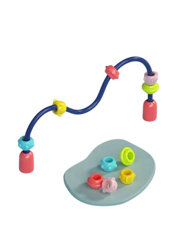 Premium Kids Learning Block Activity Board with Numbers Shapes and Beads – Early Education Toy - Image 3